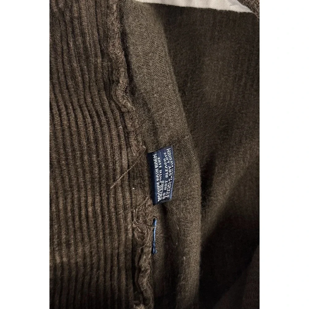Polo Ralph Lauren Pants Mens 40x30 Brown Andrew Pleated Corduroy Old Money Prep